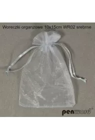 Woreczki organzowe srebrne