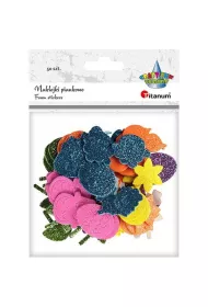 Titanum Naklejki piankowe brokatowe Wielkanoc mix 50 szt.