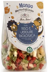 Pasta Natura Makaron (ry�owy tr�jkolorowy) dla dzieci dinozaury bezglutenowy 250 g Bio