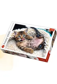 Puzzle 1000 el. Weso�y kotek Trefl
