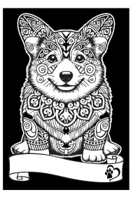 Kolorowanka welwetowa A4 Corgi