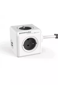 Allocacoc PowerCube Extended USB 1,5 m GREY