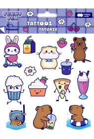 Tatua�e zmywalne YUMMY YUM, Kapibara rozm. 150x200 mm, Happy Color
