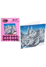 Diamentowa mozika Bia�e tygrysy 18x18cm Pro Kids