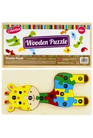 Puzzle Uk�adanka drewniana 10 el. �yrafa Mega Creative