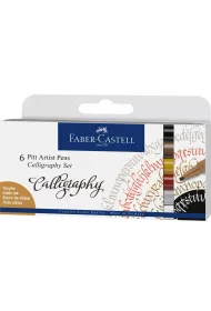 Faber-Castell Zestaw do kaligrafii Pitt Artist Pen 6 szt.