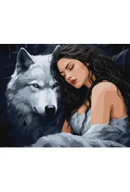 Ideyka Malowanie po numerach - Pod opiek� wilka 40x50cm