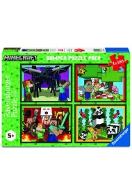 Puzzle 4x100 Minecraft Adventures Ravensburger