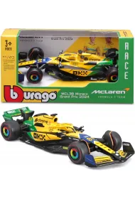 Bburago model 1:43 bolid f1 mclaren mcl38 piastri monaco gp 2024 senna 18-38214