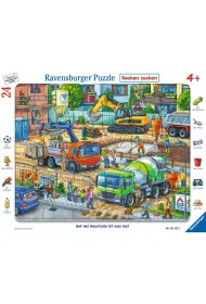 Puzzle 24 Construction Site Frame Ravensburger