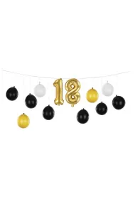 PartyDeco Girlanda balonowa 3w1 18 urodziny 260x32cm
