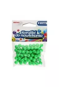 Brewis Koraliki do nawlekania + sznurek zielone 8mm, 16g