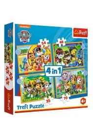 Puzzle 4w1 Wakacyjny Psi Patroll Trefl