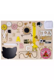 Tablica manipulacyjna drewniana 37x49 natural 07 TOYS MT07 TOYS 3Toysm