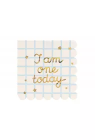 PartyDeco Serwetki papierowe I am one today 33x33cm