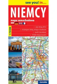 Niemcy mapa samochodowa 1:750 000
