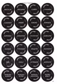 LearnHow Etykiety na przyprawy 40mm 168 szt.