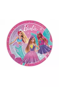 Talerzyki papierowe Barbie Fantasy 23cm 8 szt.