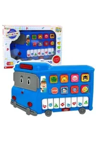 LeanToys Pianinko edukacyjne Autobus niebieski
