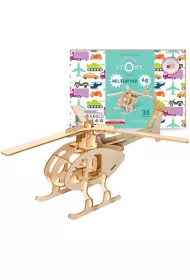 Drewniane Puzzle Model 3D - Helikopter Robotime