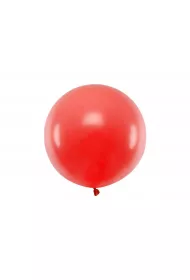 PartyDeco Balon okr�g�y pastel poppy red 60cm