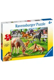 Puzzle 60 el. Szcz�liwe konie Ravensburger