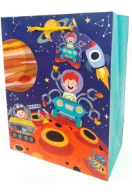 Fresh Torebka ozdobna matowa Astronauta 18x23x10cm