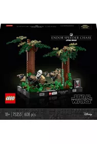 LEGO Star Wars Diorama: Pocig na cigaczu przez Endor 75353