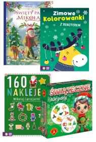 Pakiet: �wi�ty pan Miko�aj, Zimowe kolorowanki z reniferem, Ale Pary �wi�teczne, 160 naklejek. Miko�aj i przyjaciele
