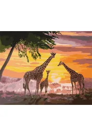 Ideyka Malowanie po numerach - Rodzina �yraf 40x50cm