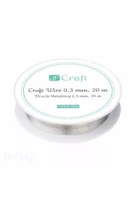 Dalprint Drucik metalowy srebrny 0,3 mm, 20m