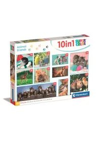Puzzle 10w1 SuperColor. Animal Friends Clementoni