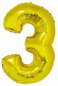 Godan Balon foliowy cyfra 3 z�ota Smart 76cm