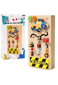Tablica manipulacyjna edukacyjna drewniana LeanToys