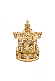Drewniane Puzzle 3D - Pozytywka Romantyczna Karuzela Robotime