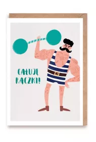 Cardie Kartka okoliczno�ciowa Ca�uj� r�czki + eko koperta