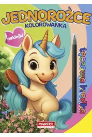 T�czowa kredka. Jednoro�ce z naklejkami