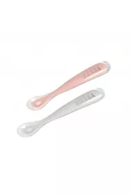 Beaba Zestaw yeczek silikonowych Old Pink 4 m+ 2 szt.