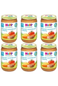 Hipp Kluseczki z pomidorami i cielcin po 9. miesicu zestaw 6 x 220 g Bio