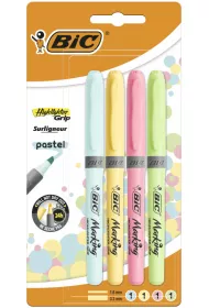 Bic Zakre�lacz Highlighter Grip pastelowe kolory 4 szt.