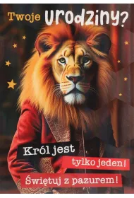 Karnet okazjonalny B6 z kopert� Urodziny PAN DRAGON KB6HOLO-01