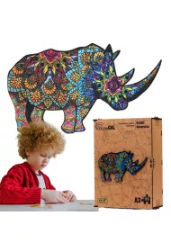 Puzzle drewniane eko 125 el. Rzadki nosoro�ec A3 Maksik