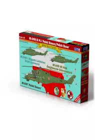 Model helikoptera do sklejania Mi-24W/D Pt.1 Polski Husarz/Polish Husar 1:72 F-22 Olymp Aircraft