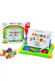Tablica edu magnetyczna literki i cuferki LeanToys