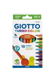 Flamastry Turbo Color 18 kolor�w GIOTTO