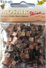 Mozaika kamyczki marmurkowe 5x5mm br�zowa Galeria Hobby