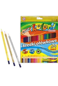 Penmate Kolori Premium Kredki o��wkowe tr�jk�tne + temper�wka 24 szt.