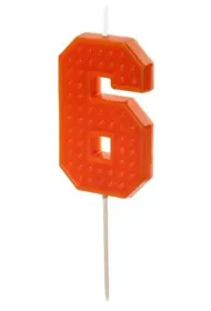 PartyDeco �wieczka urodzinowa 6 czerwona 6cm