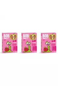 Bob Snail Przekska jabkowo-malinowa z owocw bez dodatku cukru Zestaw 3 x 60 g