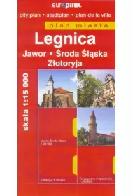 Plan Miasta EuroPilot. Legnica, Jawor, Z�otoryja, �roda �l�ska 1:15 000